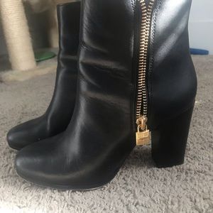 Michael Kors Black Leather Frenchie Bootie